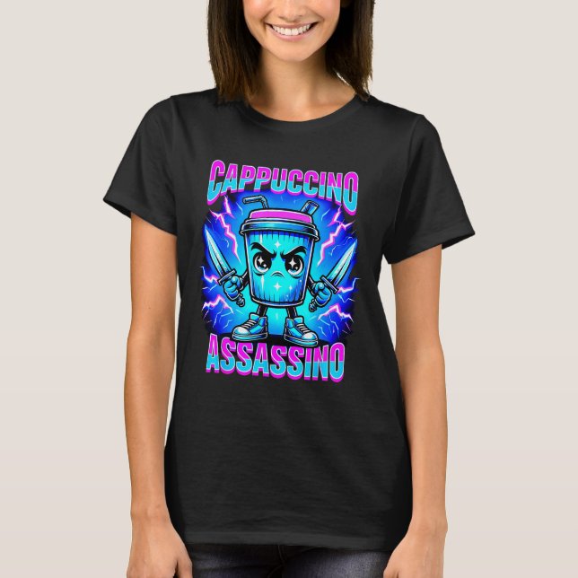 Cappuccino Ino Brainrot Italian Meme  T-Shirt (Vorderseite)