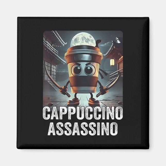 Cappuccino Ino, Italienisch Brainrot Meme, Espress Magnet (Vorne)