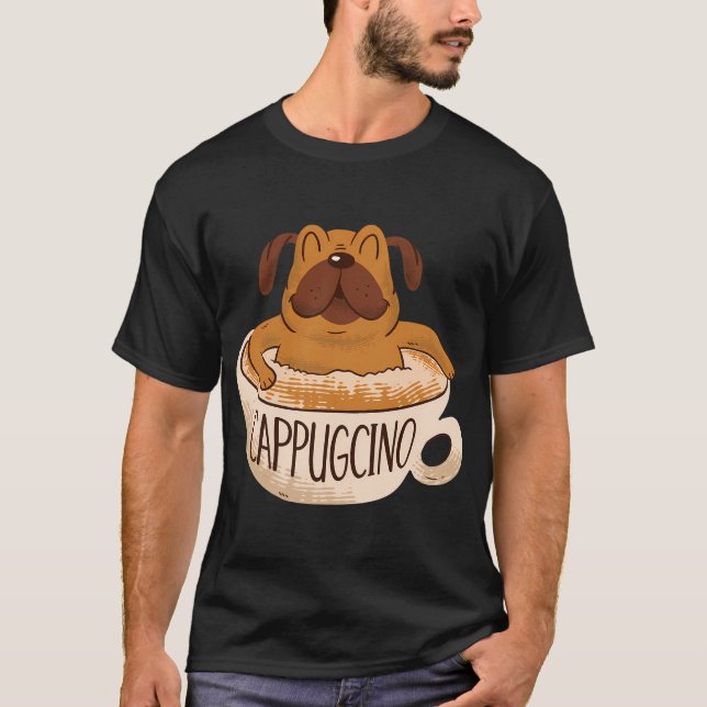 Cappuccino-Kaffeemops T-Shirt (Vorderseite)
