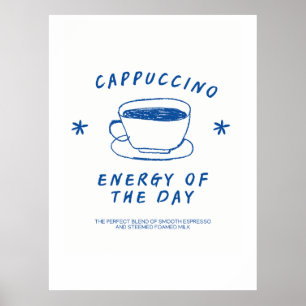 Cappuccino Kaffeeposter  Funny Coffee Lover Gesche Poster