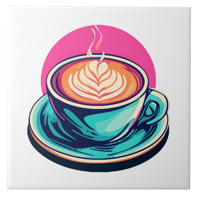 Cappuccino-Kaffeetasse Fliese (Vorderseite)