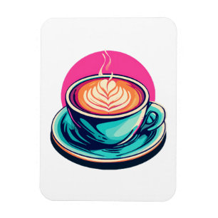 Cappuccino-Kaffeetasse Magnet