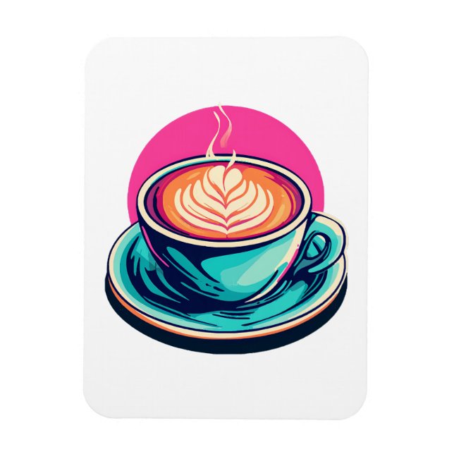 Cappuccino-Kaffeetasse Magnet (Vertikal)