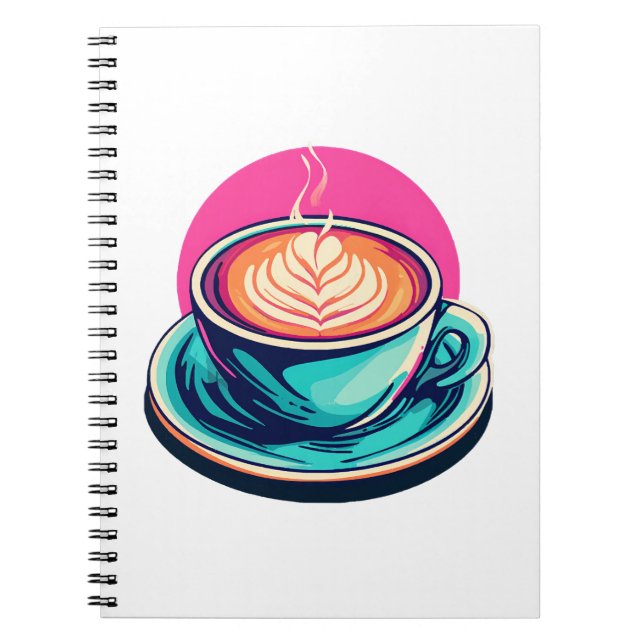 Cappuccino-Kaffeetasse Notizblock (Vorderseite)