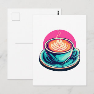 Cappuccino-Kaffeetasse Postkarte