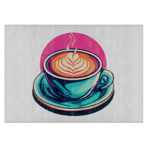 Cappuccino-Kaffeetasse Schneidebrett