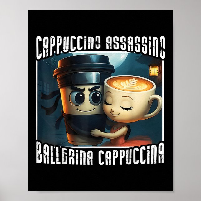Cappuccino Liebe Ballerina Cappuccino Poster (Vorne)