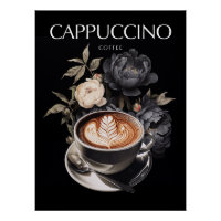 Cappuccino mit floraler Eleganz