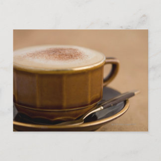 Cappuccino mit Kakaopulver Postkarte