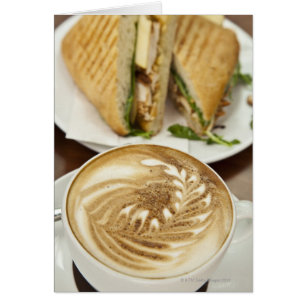 Cappuccino und Panini Mittagessen