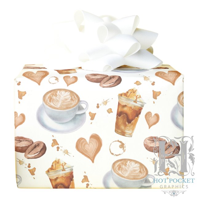 Cappuccino Wrapping Paper Geschenkpapier (Von Creator hochgeladen)