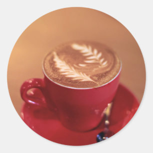Cappucino Blank Runder Aufkleber