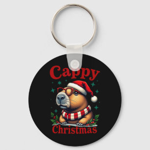 Cappy Christmas Capybara Holiday Artwork for Capyb Schlüsselanhänger