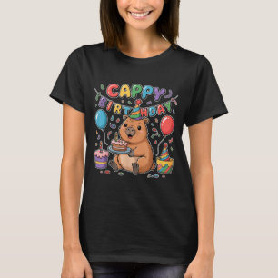 Cappy Geburtstag Capybara Liebhaber Mädchen Junge T-Shirt
