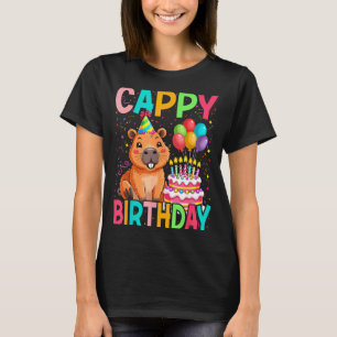 Cappy Geburtstag Capybara Liebhaber Mädchen Junge  T-Shirt