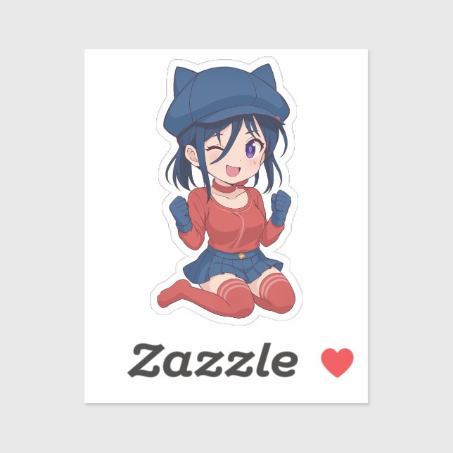 Cappy Mita Chibi Süße Anime Aufkleber (Blatt)