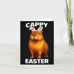 Cappy Ostern lustige Capybara Hasenohren Tier Meme Karte
