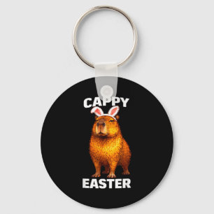 Cappy Ostern lustige Capybara Hasenohren Tier Meme Schlüsselanhänger