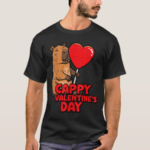 Cappy Valentinstag Capybara Süße Nagetiere Frauen T-Shirt