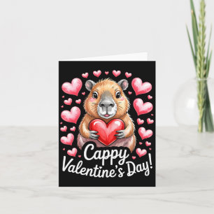 Cappy Valentinstag Süßes Capybara-Herz-Design P Karte