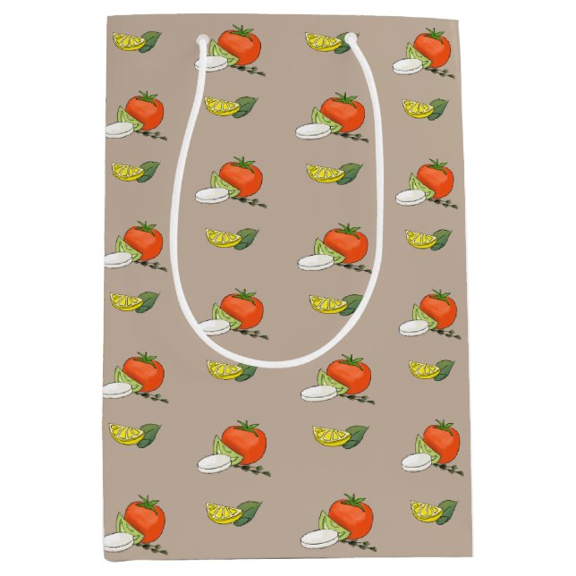 Caprese Italian Appetizer Koch Feinschmecker Bride Mittlere Geschenktüte (Vorderseite)