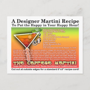 Caprese Martini Rezept Postkarte