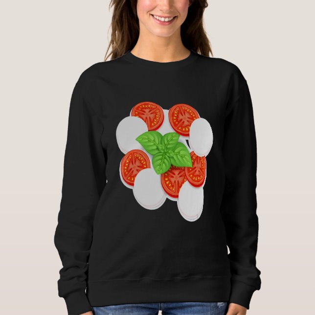 Caprese Morzarella I Tomaten Gemüse Gärtner Sweatshirt (Vorderseite)
