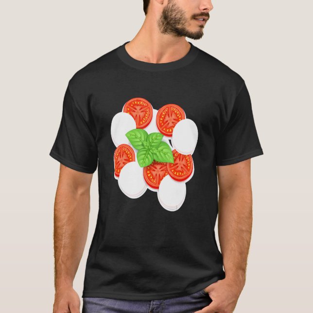 Caprese Morzarella I Tomaten Gemüse Gärtner T-Shirt (Vorderseite)