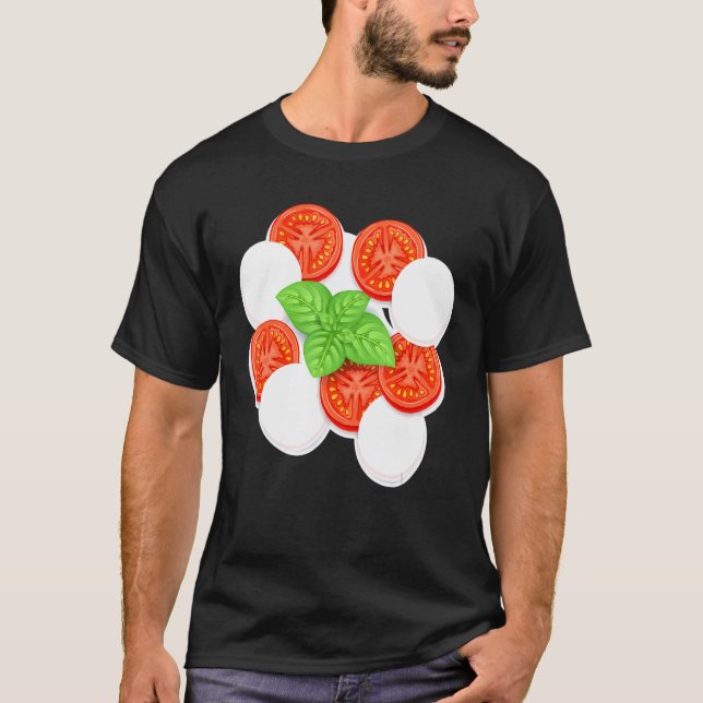 Caprese Morzarella I Tomaten Gemüse Gärtner T-Shirt (Vorderseite)