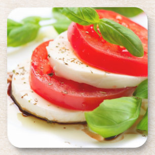 Caprese Salat. Tomate- und Mozzarellascheiben Getränkeuntersetzer