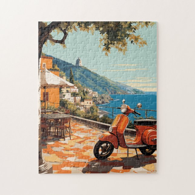 Capri Amalfi Küste Italien Vintag Puzzle (Vertikal)