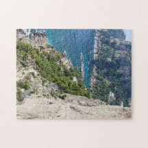 Capri aus der Höhe: Küste und türkisfarbenes Meer