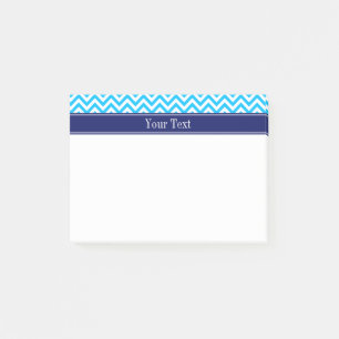 Capri Blue SLg Chevron Navy Namensmonogramm Post-it Klebezettel