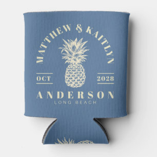 Capri Blue Tropische Ananas Hochzeits-Krone Dosenkühler