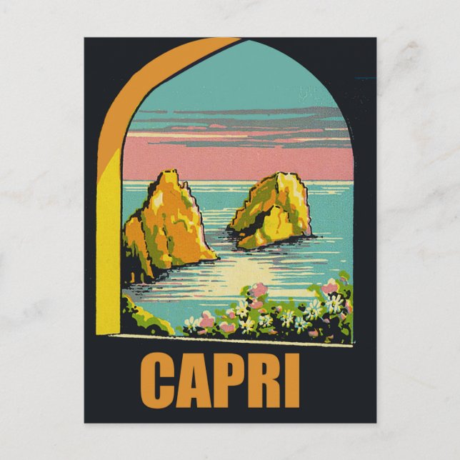 Capri durch den Bogen Postkarte (Vorderseite)
