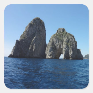 Capri Faraglion Rocks Italien Quadratischer Aufkleber