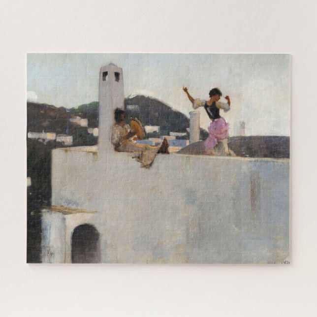 Capri Girl auf dem Dach von John Singer Sargent Puzzle (Horizontal)