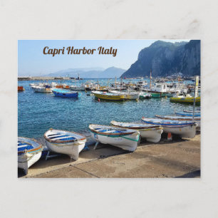 Capri Harbour Italien Postkarte