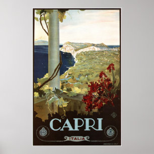 CAPRI ITALIA Reisewerbung Vintag italienisch Poster