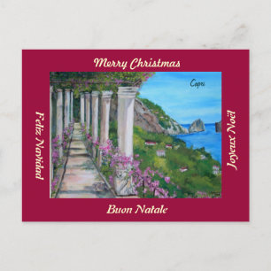 Capri, Italien Frohe Weihnachts-Postkarte Feiertagspostkarte