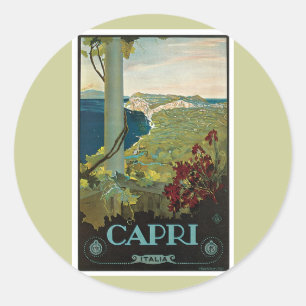 Capri Italien Italien Vintage Runder Aufkleber