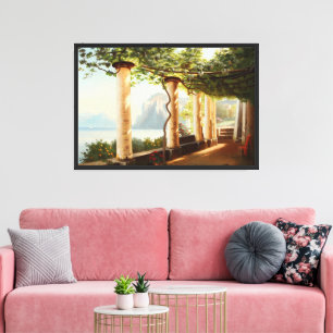 Capri Italien Pergola Mittelmeer Kunst Leinwanddruck