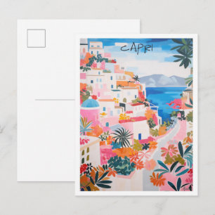 Capri Italien Reise Ästhetik Postkarte