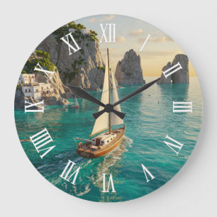 Capri Italien Reise Große Wanduhr