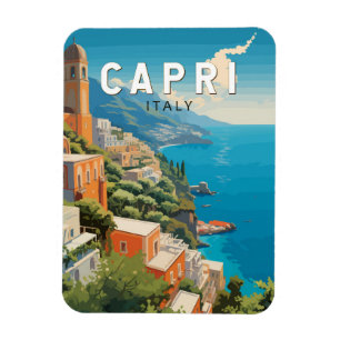 Capri Italien Reise Kunst Vintage Magnet