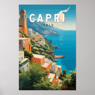 Capri Italien Reise Kunst Vintage Poster