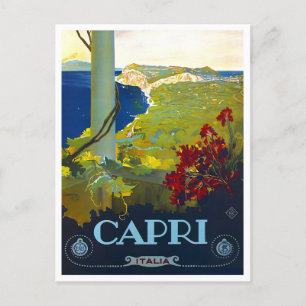 Capri Italien Reisen im Vintage-Stil Postkarte