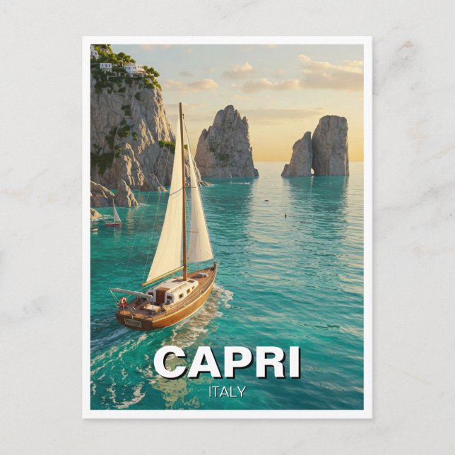 Capri Italien Reisen Postkarte (Vorderseite)