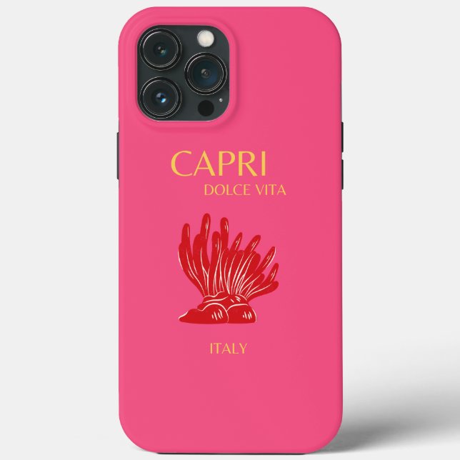 Capri, Italien, Rosa Case-Mate iPhone Hülle (Rückseite)