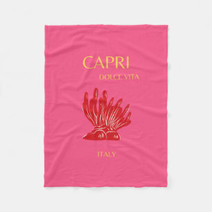 Capri, Italien, Rosa Fleecedecke